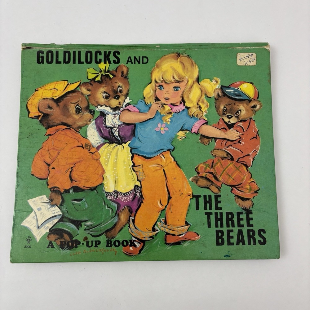 RARE Goldilocks And The Three Bears Pop-up Book Luce Andre Lagarde Hardcover